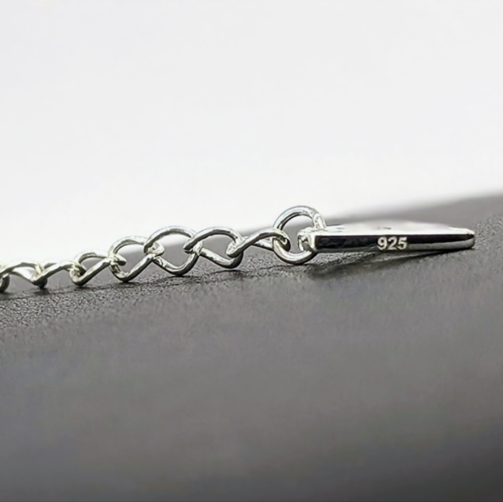 Vintage 3mm Italian 925 Sterling Silver Herringbone Necklace Adj. 18-20" - Picture 4 of 9